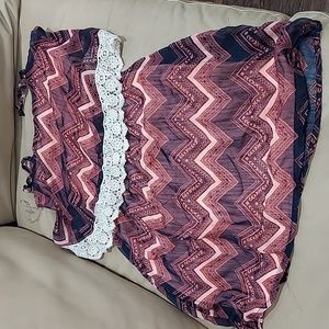 Rue21 chevron pattern crochet accent dress size xs